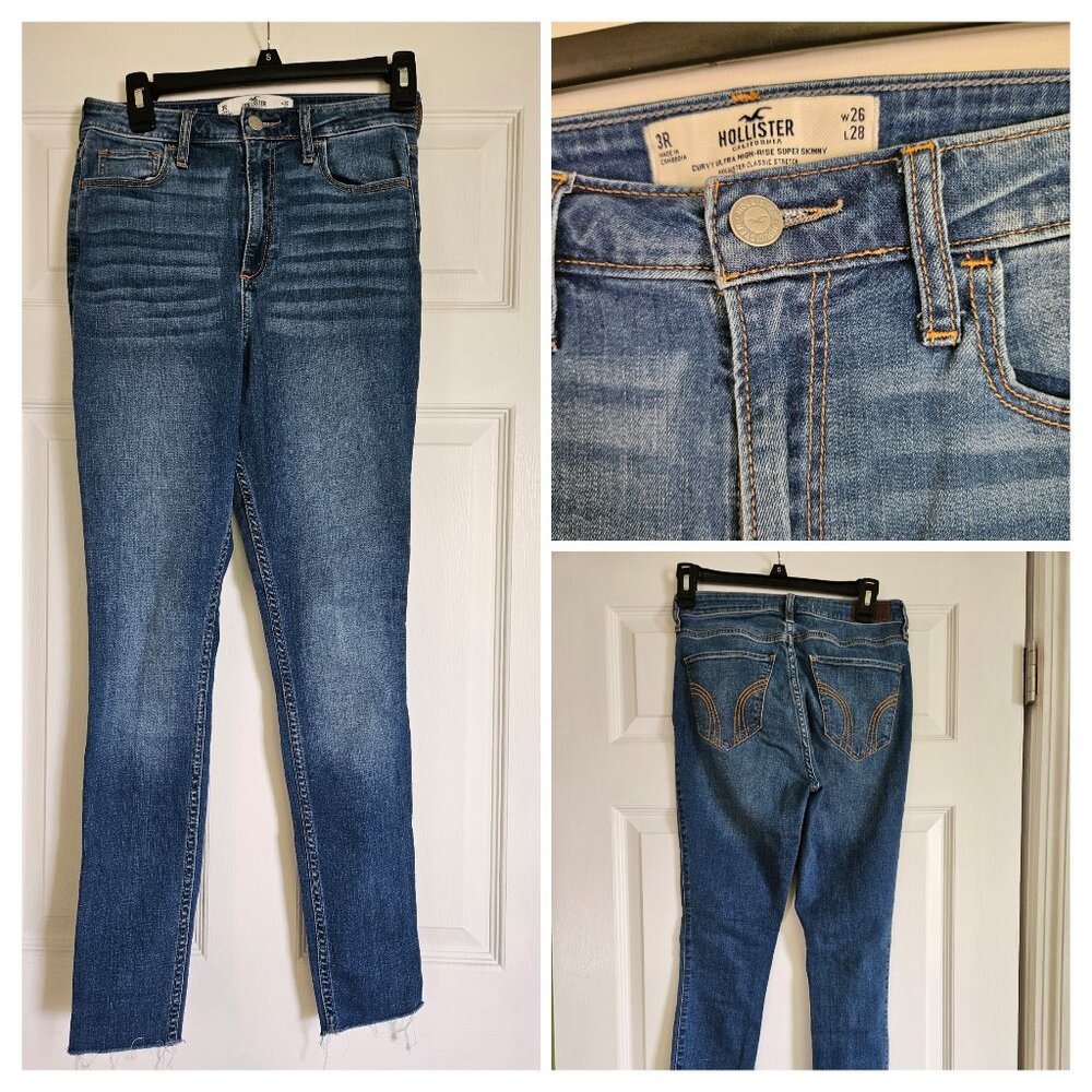 Women's Hollister Jeans Curvy Ultra High Rise Super Skinny size 3R